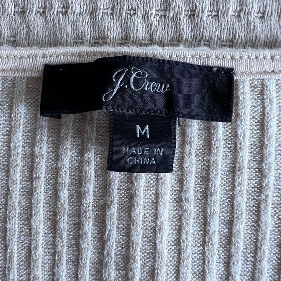 J Crew Top Womens Medium Ribbed Long Sleeve Pullover V Neck Soft Knit Top - Picture 7 of 13